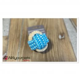 Balle Corde bleu et beige : 5 cm