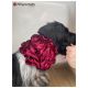 Snood - Cagoule protection oreilles tombantes - Motif design "Burgundy Velvet" 