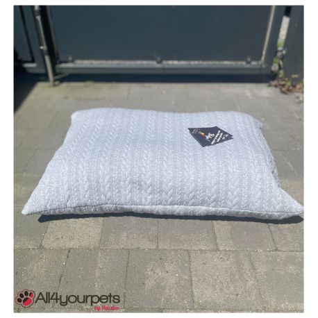 Coussin de haute qualité, tissu très résistant finition « ? » - Couleur : J4- "Gris claire"