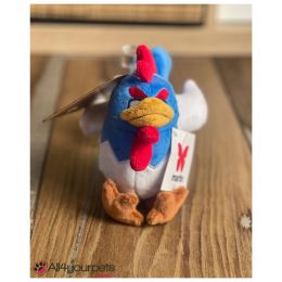 Peluche coq tricolore