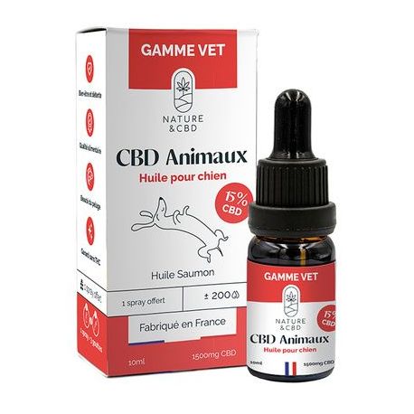 Huile de CBD pour chiens : 15% CBD - 10ml