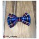 Noeud papillon "Tartan bleu roy" (s'adapte sur tous les colliers)