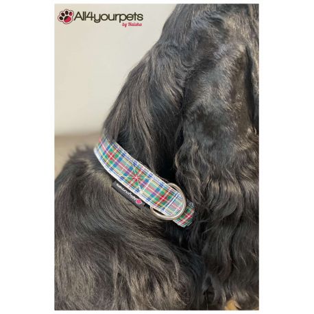 Collier fait main "Multicolor tartan"