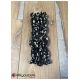 Snood - Cagoule protection oreilles tombantes - Motif "Noir & Marguerites"