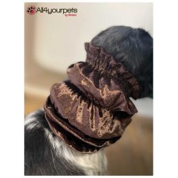 Snood - Cagoule protection oreilles tombantes - Motif "Brun Velours"