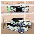 Handmade Fabric Leash, "Bow Tie" pattern