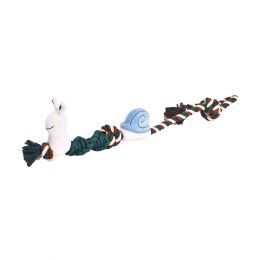 Jouet corde et peluche escargot