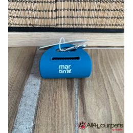 Distributeur sacs à crottes en silicone - bleu