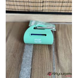 Distributeur sacs à crottes en silicone - bleu