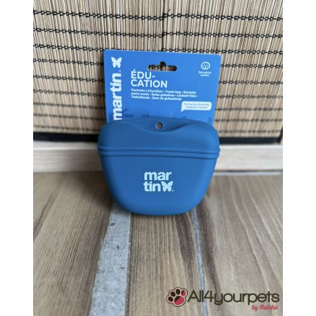 Pochette à friandises silicone pour chien - bleu