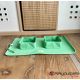 Gamelle double pliable silicone pour chien et chat - bleu