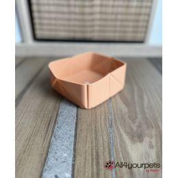 Gamelle pliable silicone pour chien et chat - bleu
