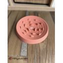 Gamelle "Anti-Glouton" bleu en silicone pour chien et chat - 300mL