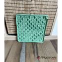 Tapis de léchage "carré" silicone pour chien et chat - bleu