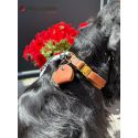 Collier en cuir "Sansibar" - Cognac