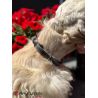 Collier en cuir « Aalborg » alu strong - Framboise