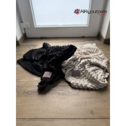 Couverture double souple ultra-doux de haute qualité, finition « sweet bubble » - Couleur : PM-06- Noir 