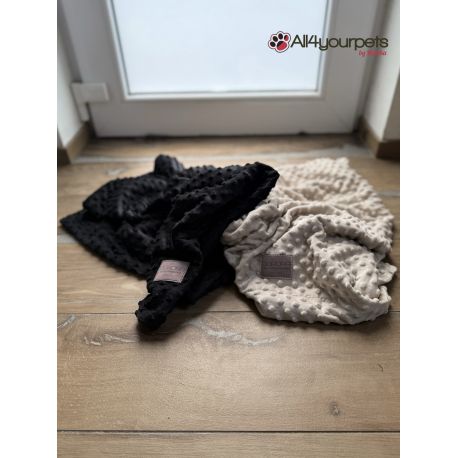Couverture double souple ultra-doux de haute qualité, finition « sweet bubble » - Couleur : PM-06- Noir 
