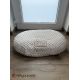 Coussin ovale déhoussable ultra-doux de haute qualité, finition « sweet bubble » - Couleur : PM-02- Beige 