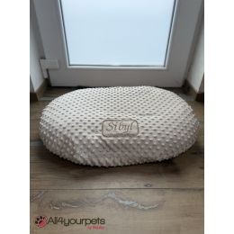 Coussin ovale déhoussable ultra-doux de haute qualité, finition « sweet bubble » - Couleur : PM-02- Beige 