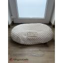 Coussin ovale déhoussable ultra-doux de haute qualité, finition « sweet bubble » - Couleur : PM-02- Beige 