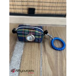 Etui à ramasse-crottes "fait main" - Motif "Blue Burberry"