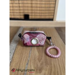 Etui à ramasse-crottes "fait main" - Motif "Pink Vibes"