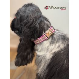 Handmade adjustable fabric collar, "Bow Tie" pattern 