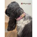Handmade adjustable fabric collar, "Bow Tie" pattern 