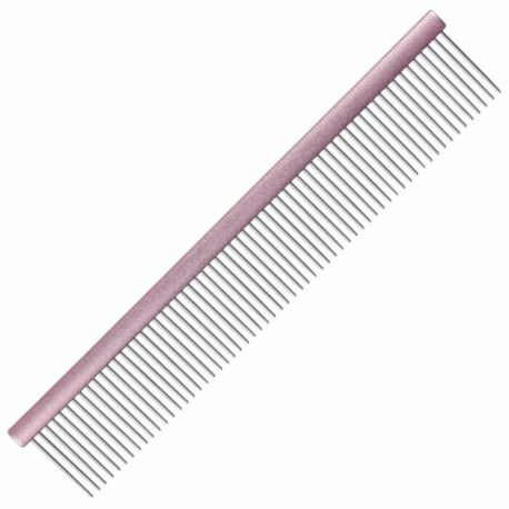 Groom Professional Peigne en Aluminium Spectrum Rose Clair 25 cm