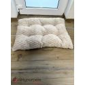 Matelas Ouatiné Surpiqué 6 Points - Haute qualité, finition « sweet dream" - Couleur : Beige - C2