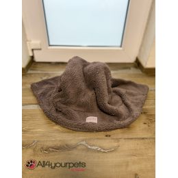 Couverture double souple ultra-doux de haute qualité, finition « Teddy bouclé » - Couleur : N4 - Taupe 