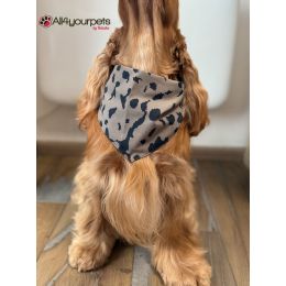 Bandana - Foulard -Fait main -Enfilable sur collier - Motif "" - Taille "Cocker"