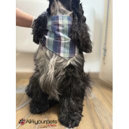 Bandana - Foulard -Fait main -Enfilable sur collier - Motif "" - Taille "Cocker"