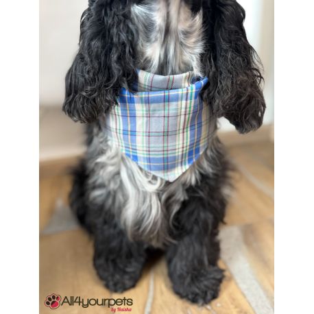 Bandana - Foulard -Fait main -Enfilable sur collier - Motif "" - Taille "Cocker"