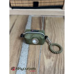 Etui à ramasse-crottes "fait main" - Motif "Kaki »