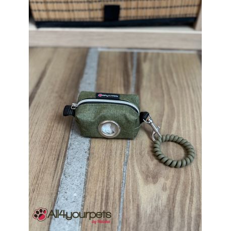 Etui à ramasse-crottes "fait main" - Motif "Kaki »