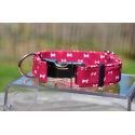 Handmade adjustable fabric collar, "Bow Tie" pattern 