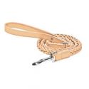 SOLDE - SALE -Laisse cuir "Tresse" - naturel