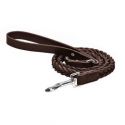 SOLDE -SALE -Laisse cuir "Tresse" - marron