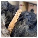 SOLDE - SALE -Collier cuir "Tresse"- naturel - Taille 45cm