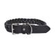 Collier cuir "Tresse"- noir