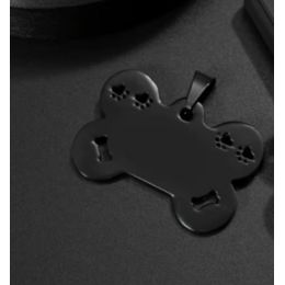 Médaille "os" en acier inoxydable 