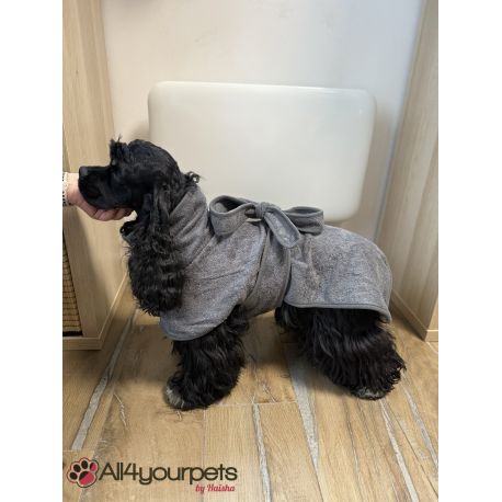 Peignoir de bain pour chiens Riga - Gris