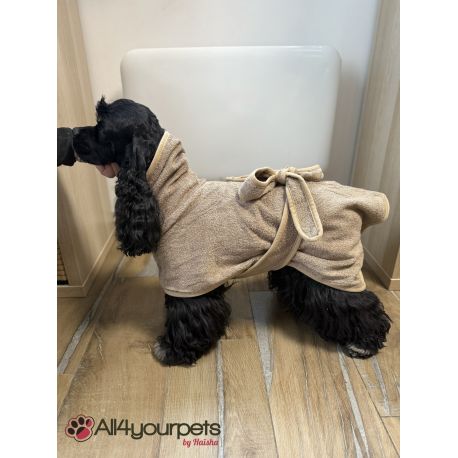 Peignoir de bain pour chiens Riga - Taupe