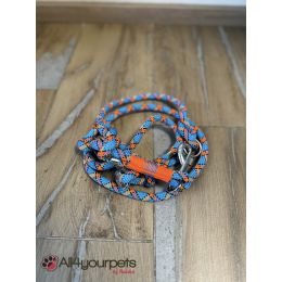 SALE - SOLDE - Laisse fait main - 3 positions - en corde type alpinisme - ultra-résistant - Modèle "Funny" - Ep : 10 mm