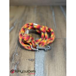 SALE - SOLDE - Laisse fait main - Classique -en corde type alpinisme - ultra-résistant - Modèle "Fire" - Ep : 10 mm