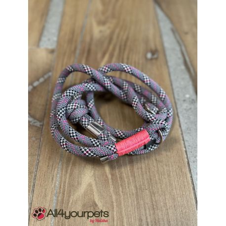 SALE - SOLDE - Laisse fait main - LASSO (avec collier intégré) - en corde type alpinisme - ultra-résistant - Modèle "Sporty" - E