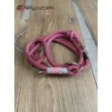 SALE - SOLDE - Laisse fait main - LASSO (avec collier intégré) en corde type alpinisme - ultra-résistant - Modèle "Vieux rose" -