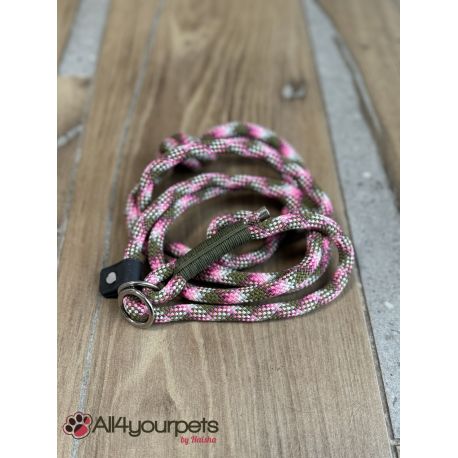 Laisse fait main - en corde type alpinisme - ultra-résistant - Modèle "Sweet" - Ep : 8 mm